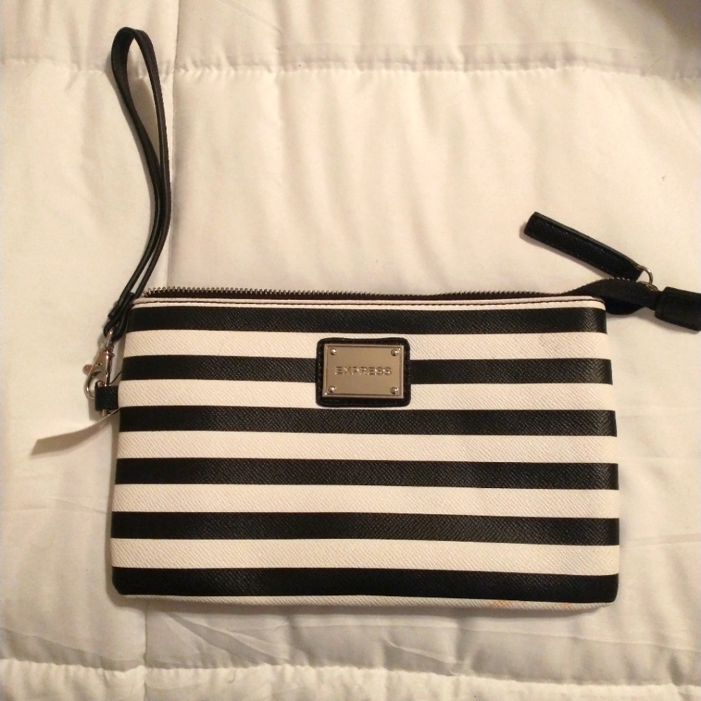 Express Black and White Wristlet